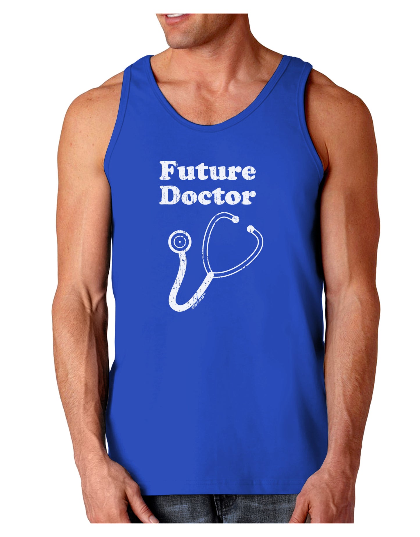 Future Doctor Distressed Dark Loose Tank Top-Mens Loose Tank Top-TooLoud-Royal Blue-Small-Davson Sales