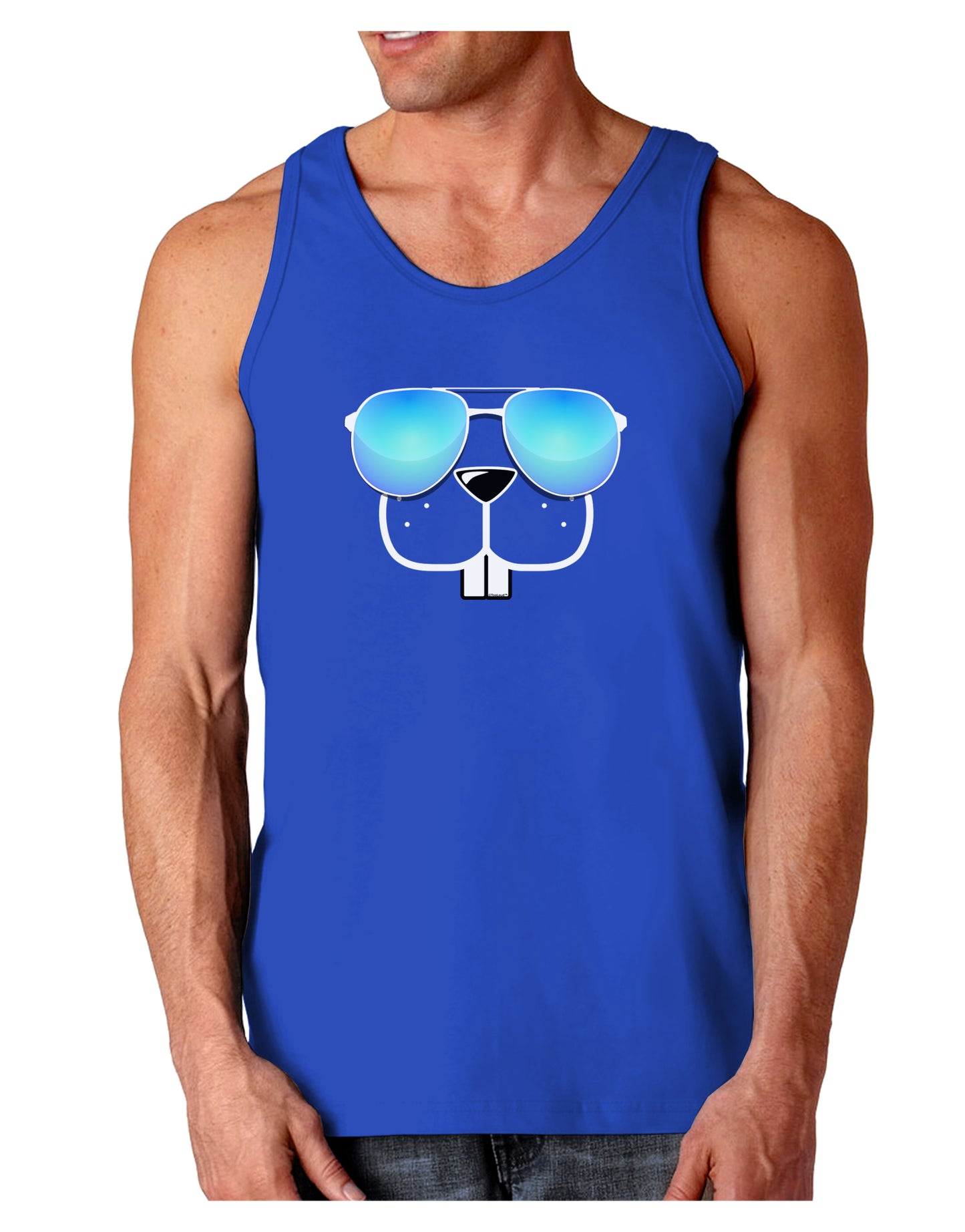 Kyu-T Face - Buckley Cool Sunglasses Dark Loose Tank Top-Mens Loose Tank Top-TooLoud-Royal Blue-Small-Davson Sales
