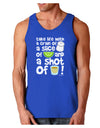 Take Life with a Grain of Salt and a Shot of Tequila Dark Loose Tank Top by TooLoud-Mens Loose Tank Top-TooLoud-Royal Blue-Small-Davson Sales