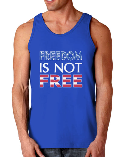 Freedom Is Not Free Dark Loose Tank Top-Mens Loose Tank Top-TooLoud-Royal Blue-Small-Davson Sales