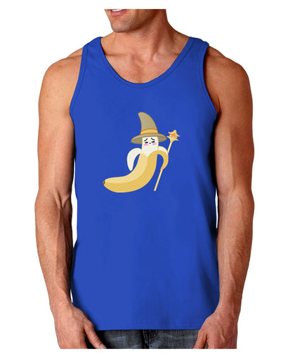 Ben Banana Wizard - Cute Fruit Halloween Dark Loose Tank Top-Mens Loose Tank Top-TooLoud-Royal Blue-Small-Davson Sales