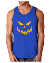 Scary Evil Jack O' Lantern Pumpkin Face Dark Loose Tank Top-Mens Loose Tank Top-TooLoud-Royal Blue-Small-Davson Sales