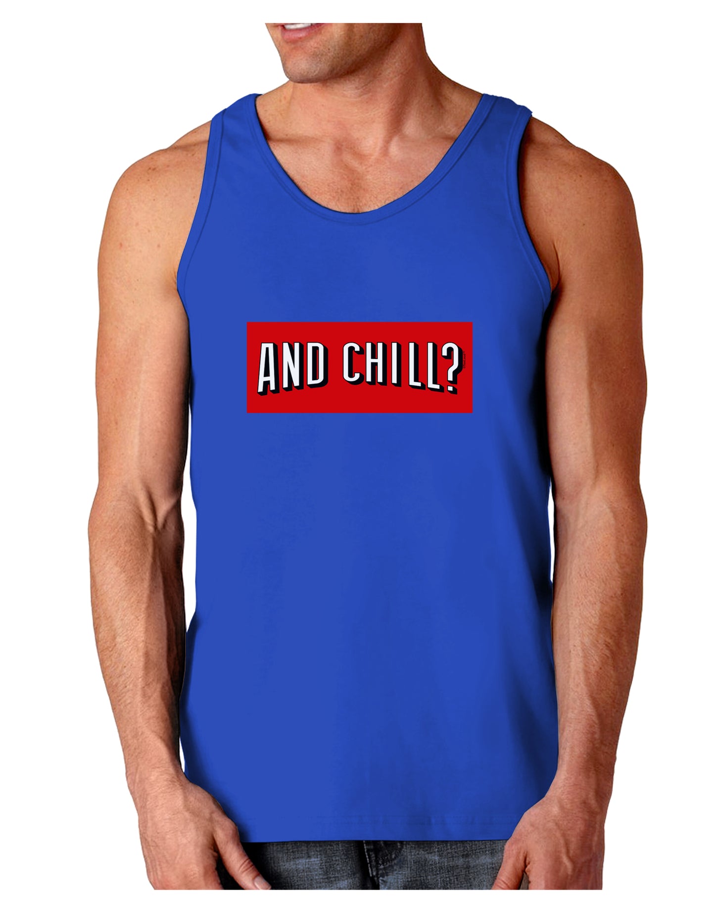 And Chill Dark Loose Tank Top-Mens Loose Tank Top-TooLoud-Royal Blue-Small-Davson Sales