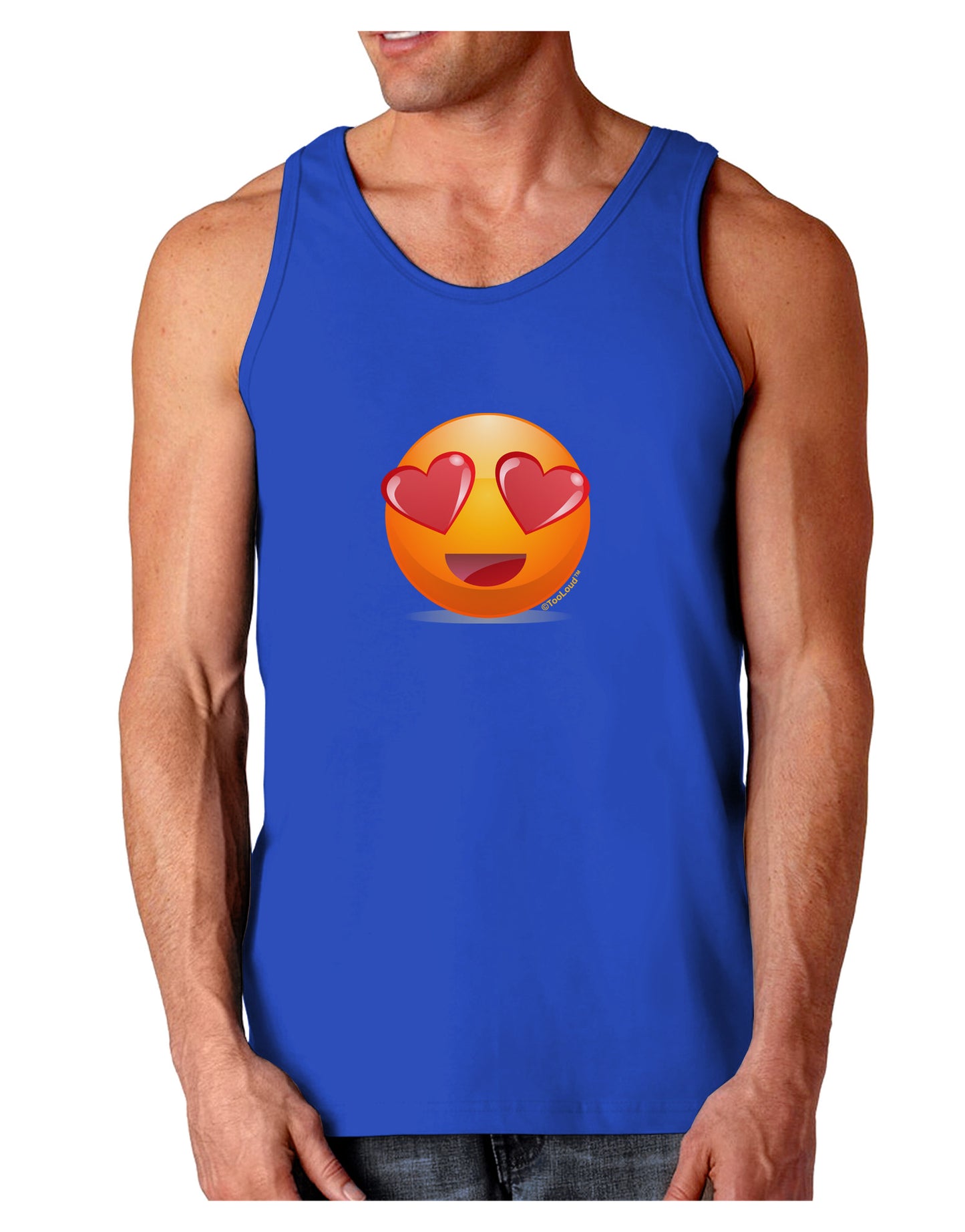 Heart Eye Emoji Dark Loose Tank Top-Mens Loose Tank Top-TooLoud-Royal Blue-Small-Davson Sales