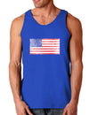 Weathered American Flag Dark Loose Tank Top-Mens Loose Tank Top-TooLoud-Royal Blue-Small-Davson Sales