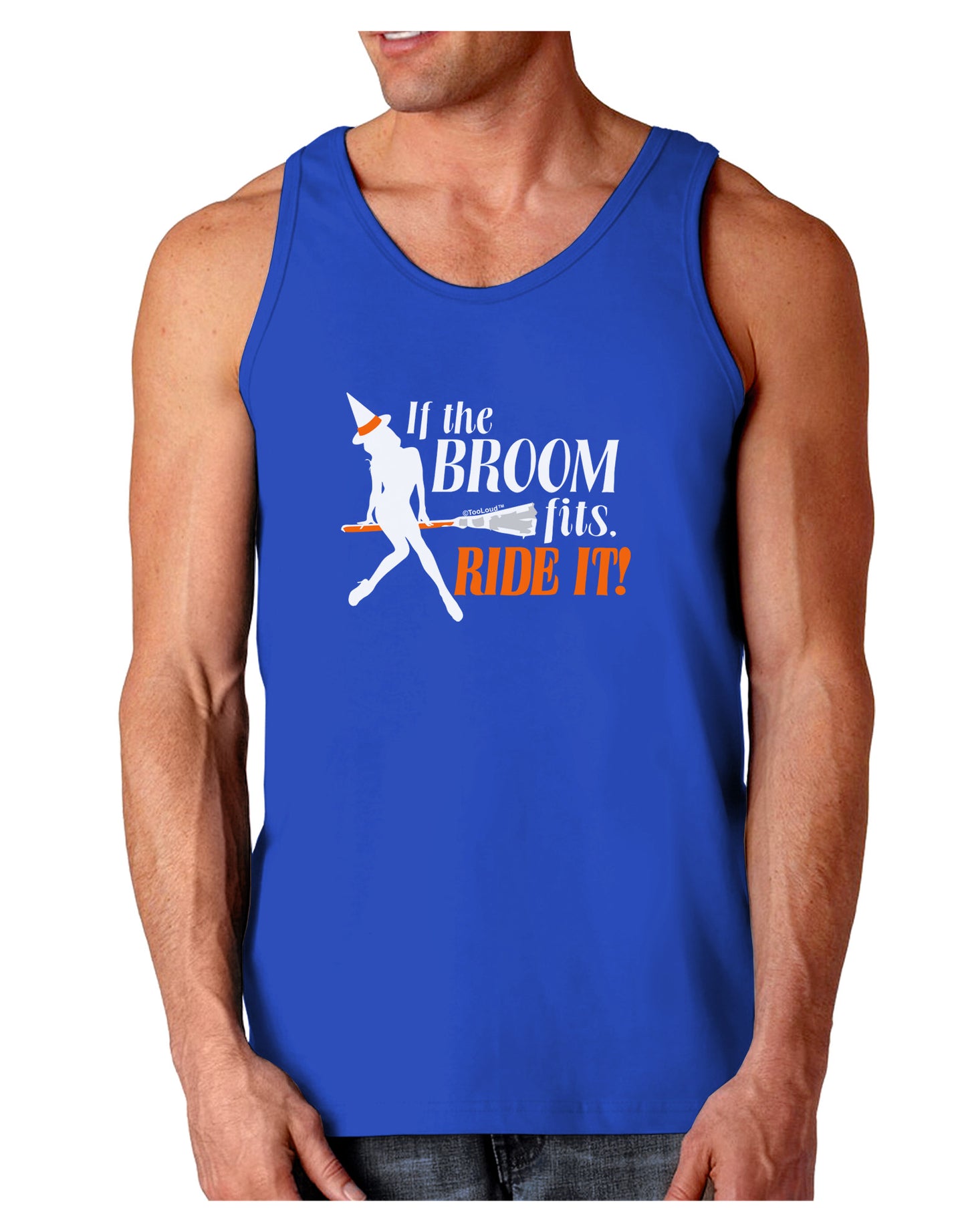 Ride It Orange Dark Loose Tank Top-Mens Loose Tank Top-TooLoud-Royal Blue-Small-Davson Sales