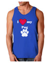 I Heart My Pug Dark Loose Tank Top by TooLoud-Mens Loose Tank Top-TooLoud-Royal Blue-Small-Davson Sales