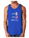 Mexican American 100 Percent Me Dark Loose Tank Top-Mens Loose Tank Top-TooLoud-Royal Blue-Small-Davson Sales