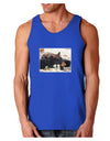 Laying Black Bear Dark Loose Tank Top-Mens Loose Tank Top-TooLoud-Royal Blue-Small-Davson Sales