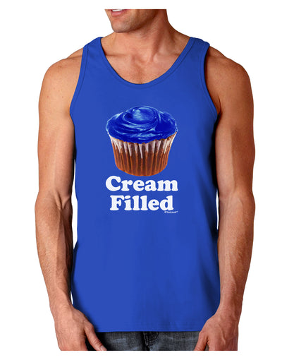 Cream Filled Blue Cupcake Design Dark Loose Tank Top by TooLoud-Mens Loose Tank Top-TooLoud-Royal Blue-Small-Davson Sales