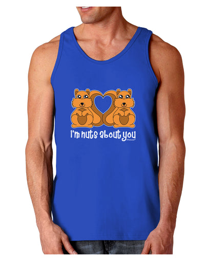 Cute Squirrels - I'm Nuts About You Dark Loose Tank Top by TooLoud-Mens Loose Tank Top-TooLoud-Royal Blue-Small-Davson Sales