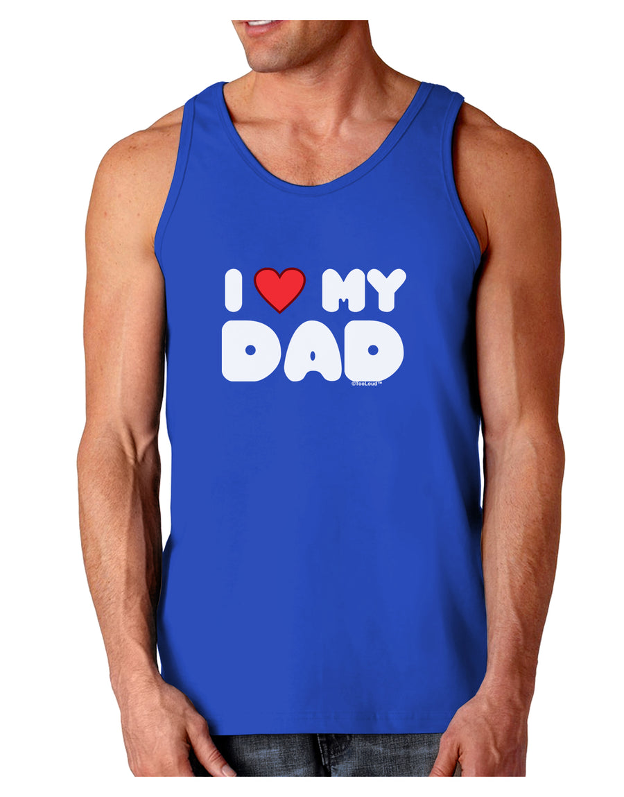 I Heart My Dad Dark Loose Tank Top by TooLoud-Mens Loose Tank Top-TooLoud-Black-Small-Davson Sales