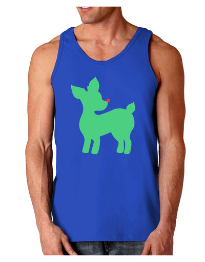 Cute Red and Green Rudolph - Christmas Dark Loose Tank Top by TooLoud-Mens Loose Tank Top-TooLoud-Royal Blue-Small-Davson Sales