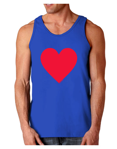 Big Red Heart Valentine's Day Dark Loose Tank Top-Mens Loose Tank Top-TooLoud-Royal Blue-Small-Davson Sales