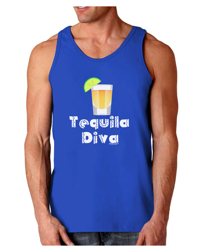 Tequila Diva - Cinco de Mayo Design Dark Loose Tank Top by TooLoud-Mens Loose Tank Top-TooLoud-Royal Blue-Small-Davson Sales