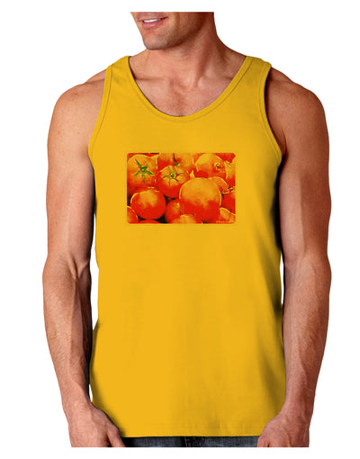 Watercolor Tomatoes Loose Tank Top-Loose Tank Top-TooLoud-Gold-Small-Davson Sales