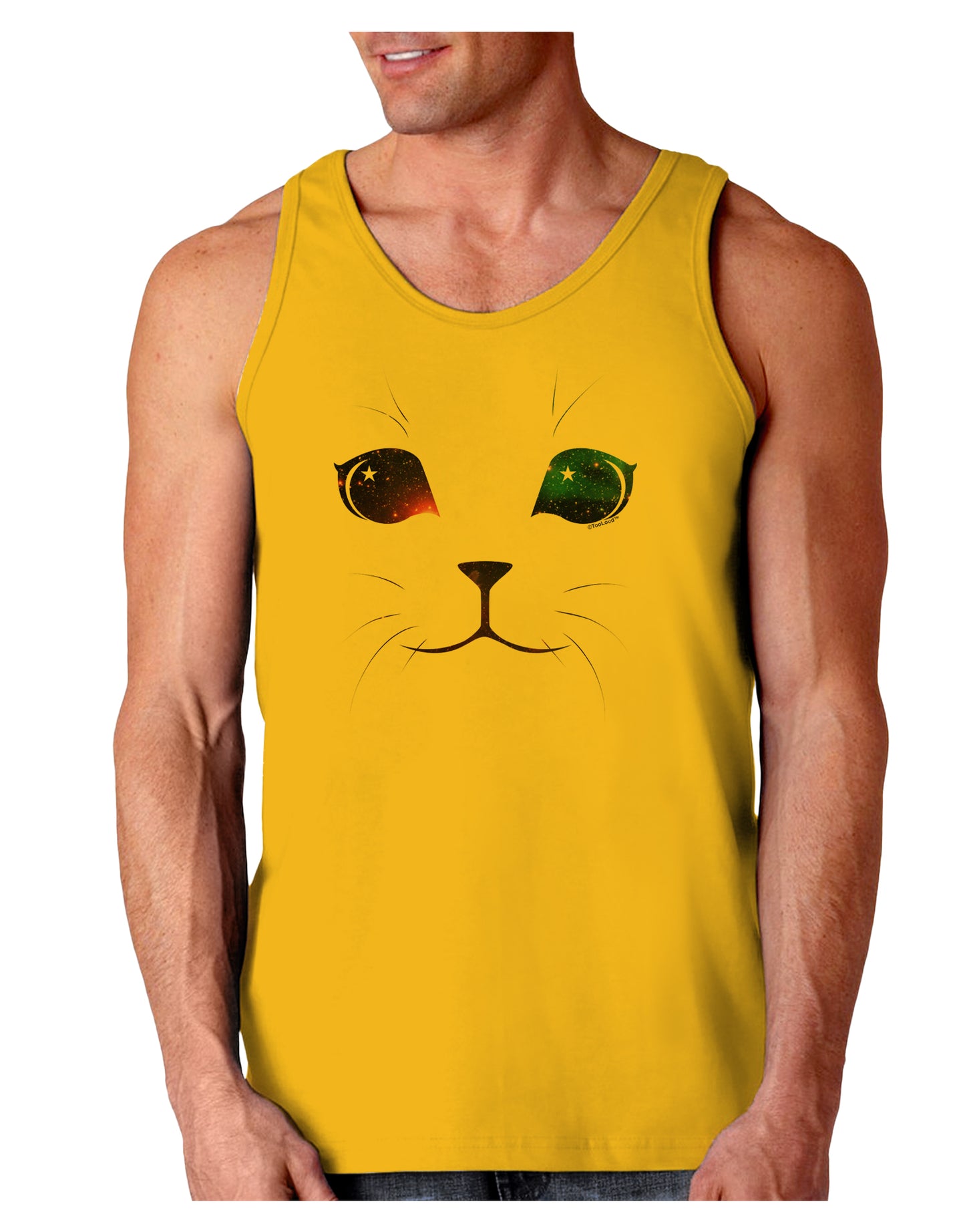 Adorable Space Cat Loose Tank Top by-Loose Tank Top-TooLoud-Gold-Small-Davson Sales