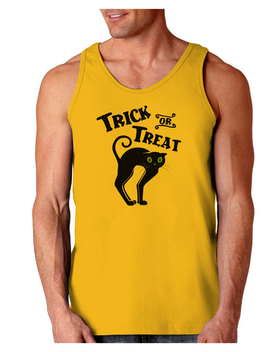 Trick or Treat Cute Black Cat Halloween Loose Tank Top-Loose Tank Top-TooLoud-Gold-Small-Davson Sales