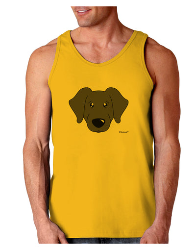 Cute Black Labrador Retriever Dog Loose Tank Top by TooLoud-Loose Tank Top-TooLoud-Gold-Small-Davson Sales