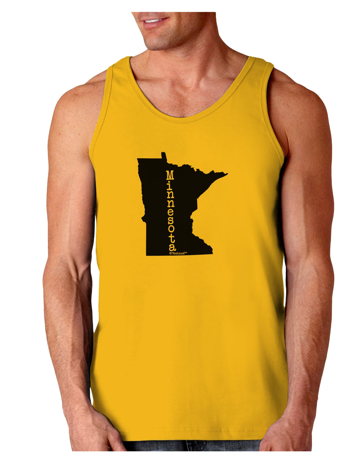 Minnesota - United States Shape Loose Tank Top-Loose Tank Top-TooLoud-Gold-Small-Davson Sales