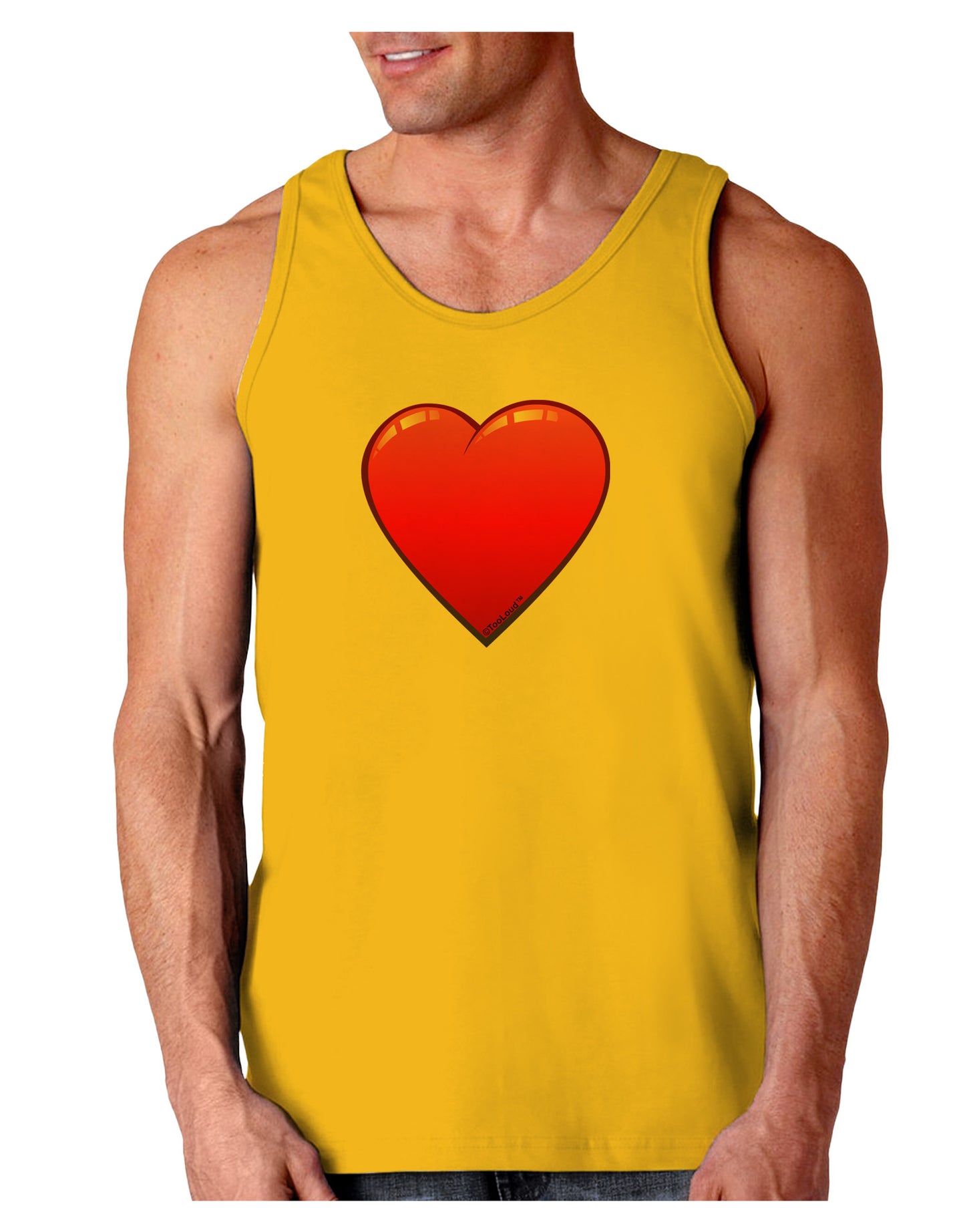 Cute Cartoon Heart Loose Tank Top by-Loose Tank Top-TooLoud-Gold-Small-Davson Sales