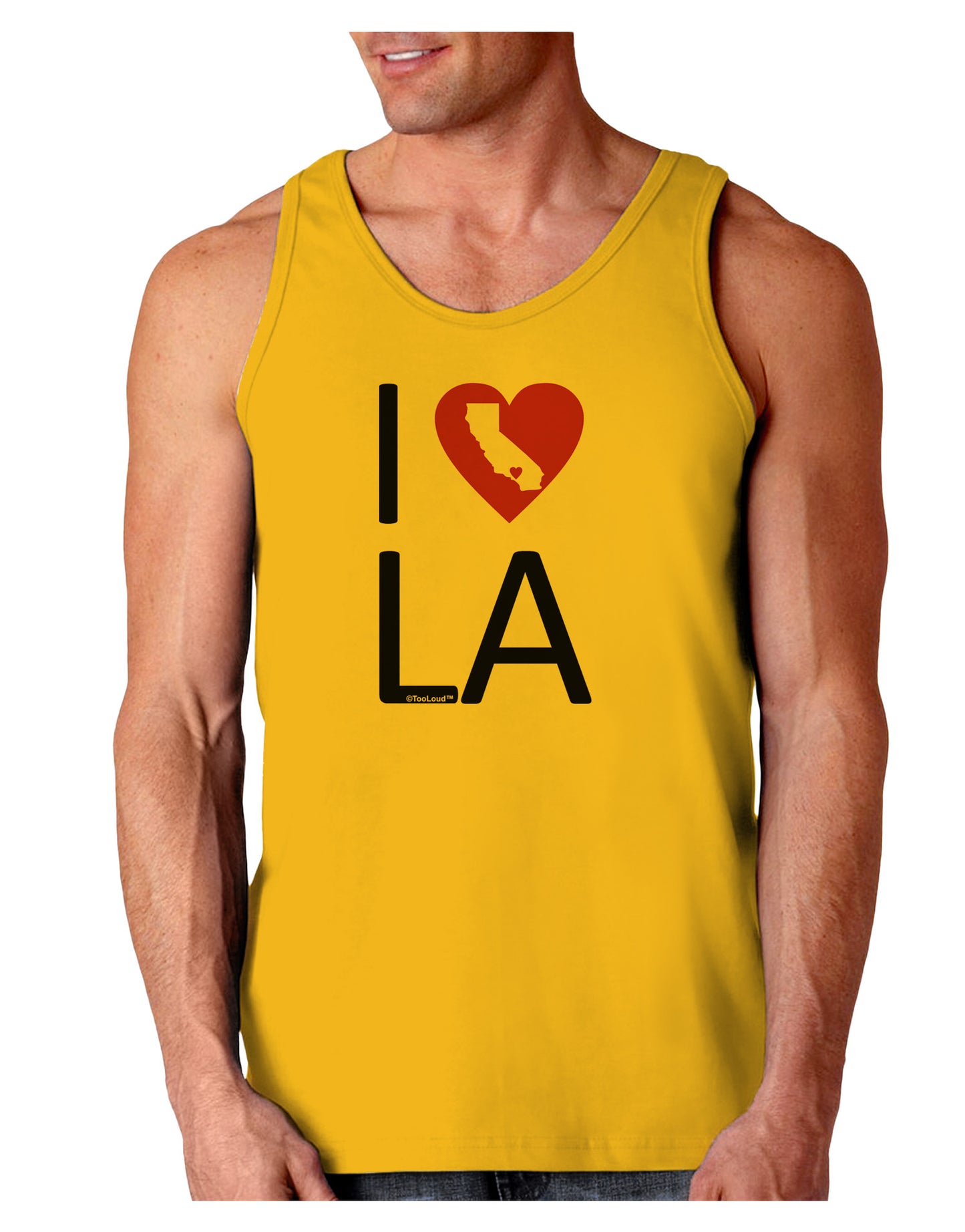 I Heart Los Angeles Loose Tank Top-Loose Tank Top-TooLoud-Gold-Small-Davson Sales