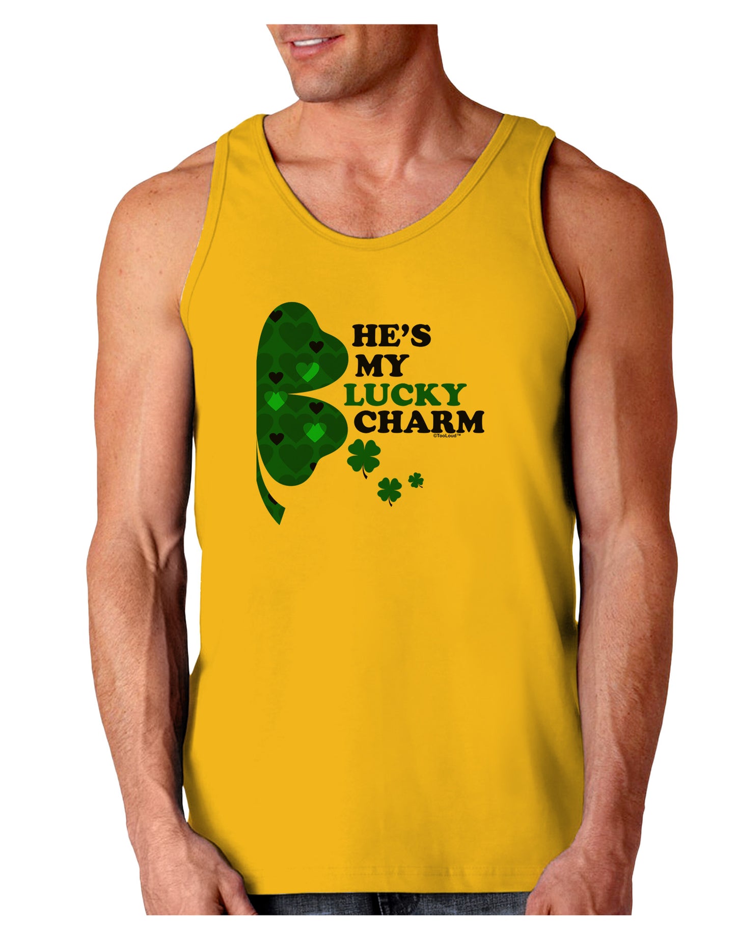 He's My Lucky Charm - Right Loose Tank Top-Loose Tank Top-TooLoud-Gold-Small-Davson Sales