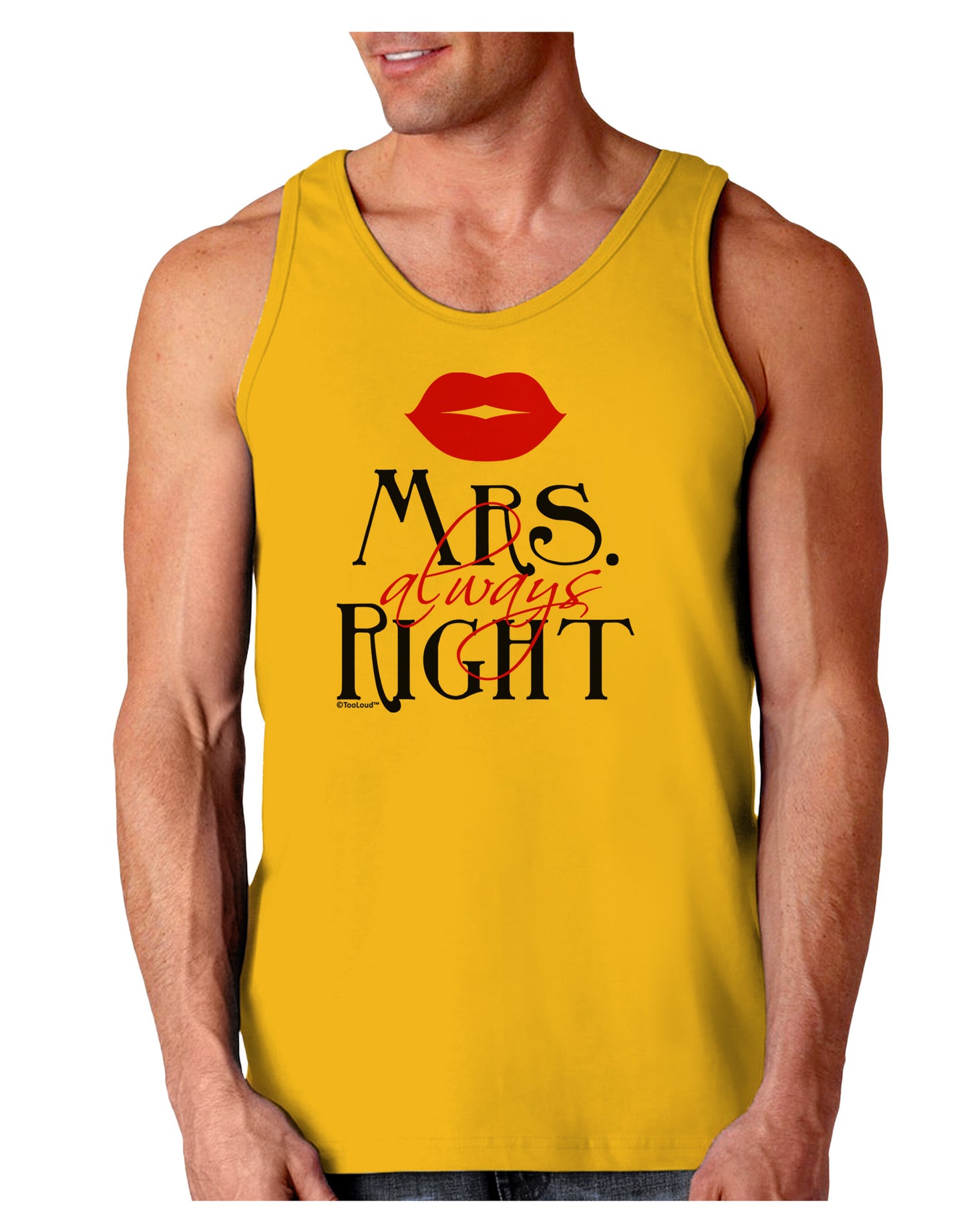 Matching Husband and Wife Designs - Mrs Always Right Loose Tank Top-Loose Tank Top-TooLoud-Gold-Small-Davson Sales