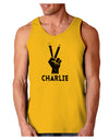 Hand Peace Sign - Charlie Design Loose Tank Top by TooLoud-Loose Tank Top-TooLoud-Gold-Small-Davson Sales