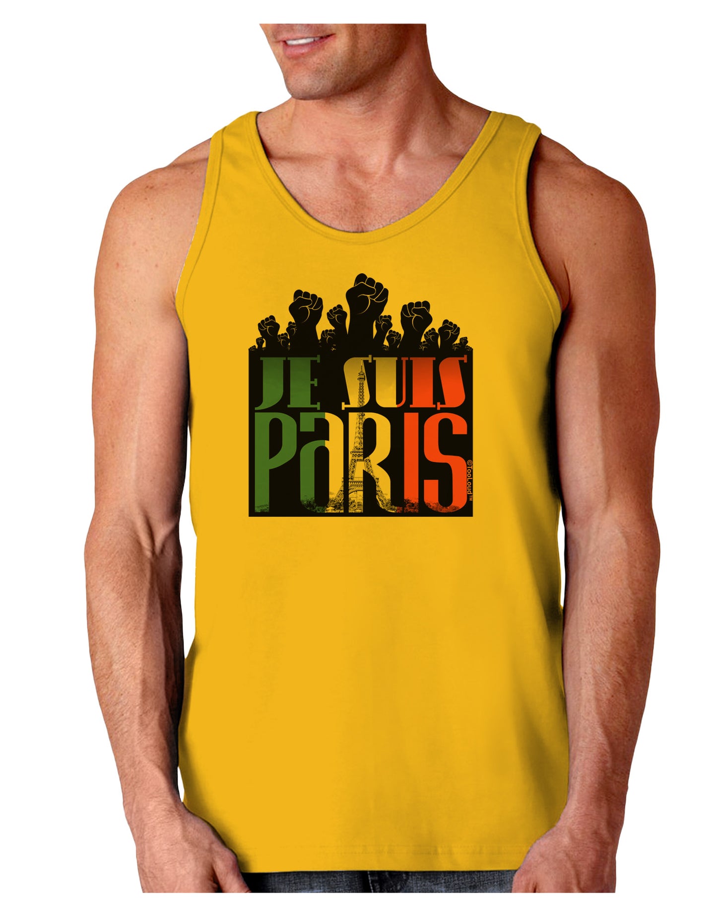 Je Suis Paris - Strong Loose Tank Top by-Loose Tank Top-TooLoud-Gold-Small-Davson Sales