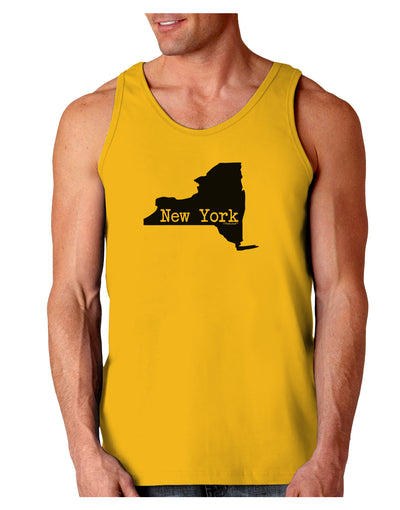 New York - United States Shape Loose Tank Top by TooLoud-Loose Tank Top-TooLoud-Gold-Small-Davson Sales