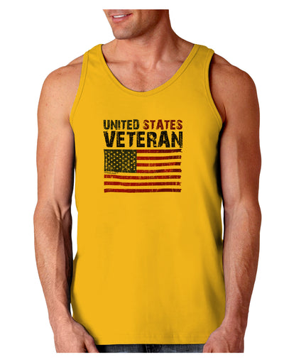 US Veteran Distressed Loose Tank Top-Loose Tank Top-TooLoud-Gold-Small-Davson Sales