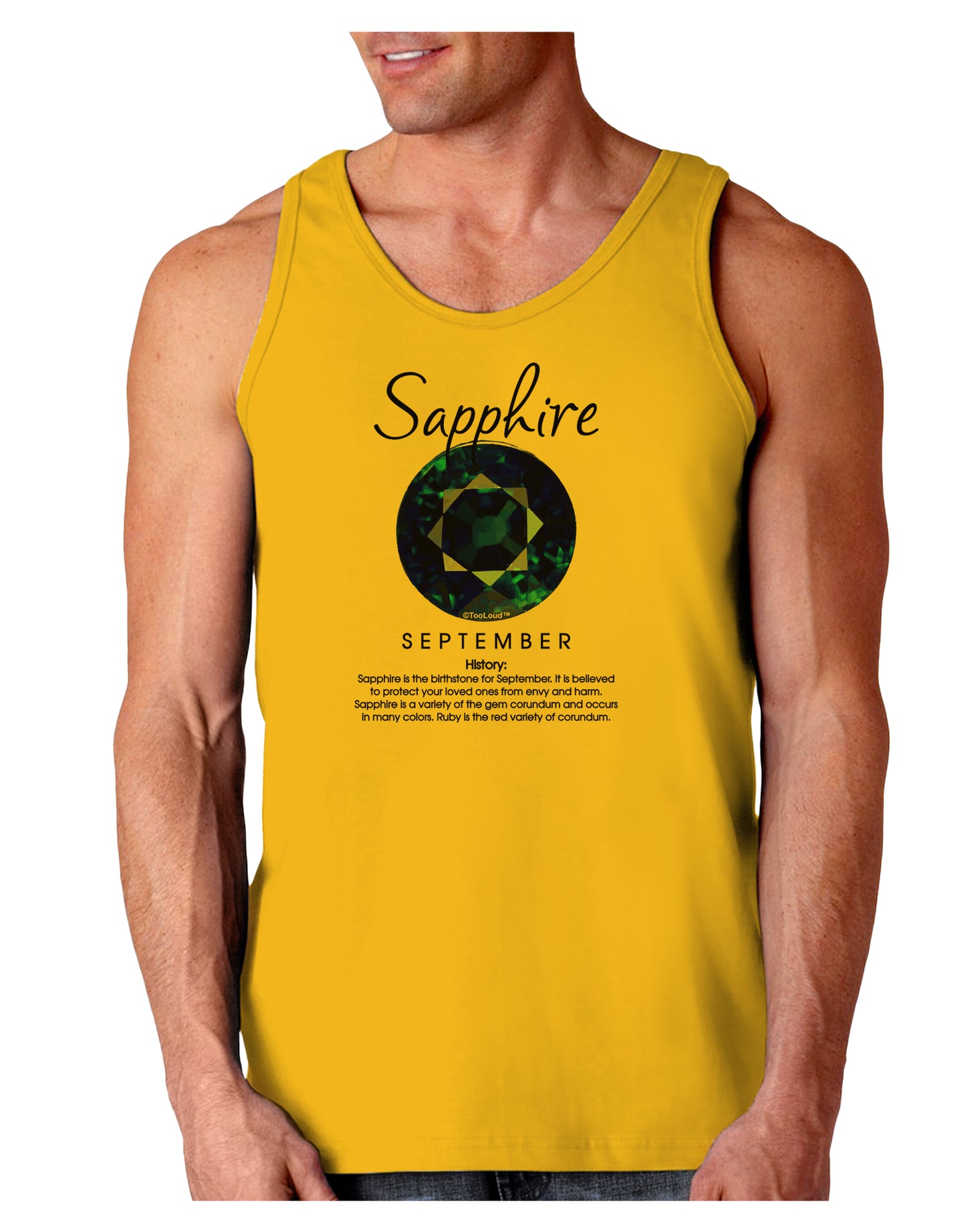 Birthstone Sapphire Loose Tank Top-Loose Tank Top-TooLoud-Gold-Small-Davson Sales