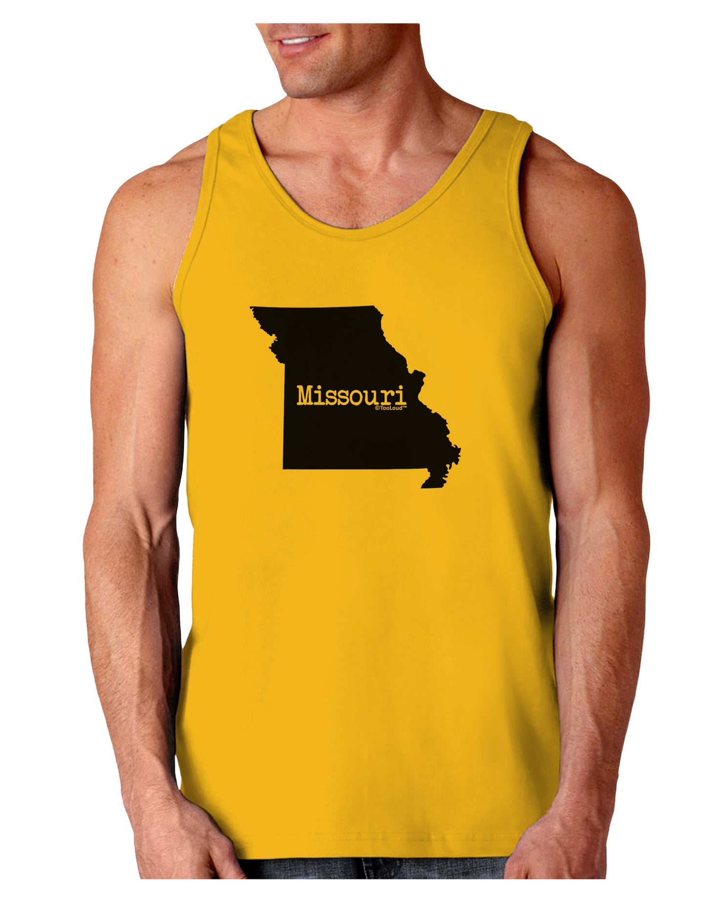 Missouri - United States Shape Loose Tank Top-Loose Tank Top-TooLoud-Gold-Small-Davson Sales