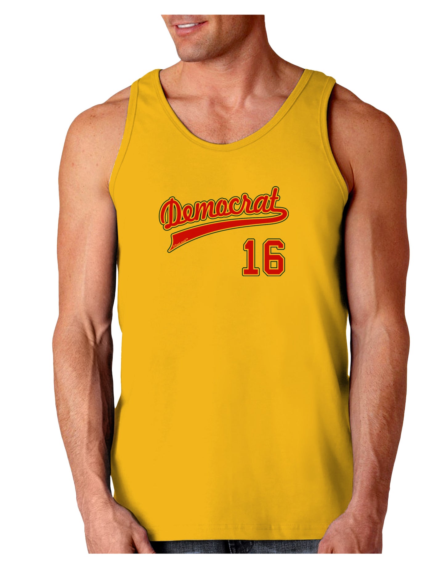 Democrat Jersey 16 Loose Tank Top-Loose Tank Top-TooLoud-Gold-Small-Davson Sales