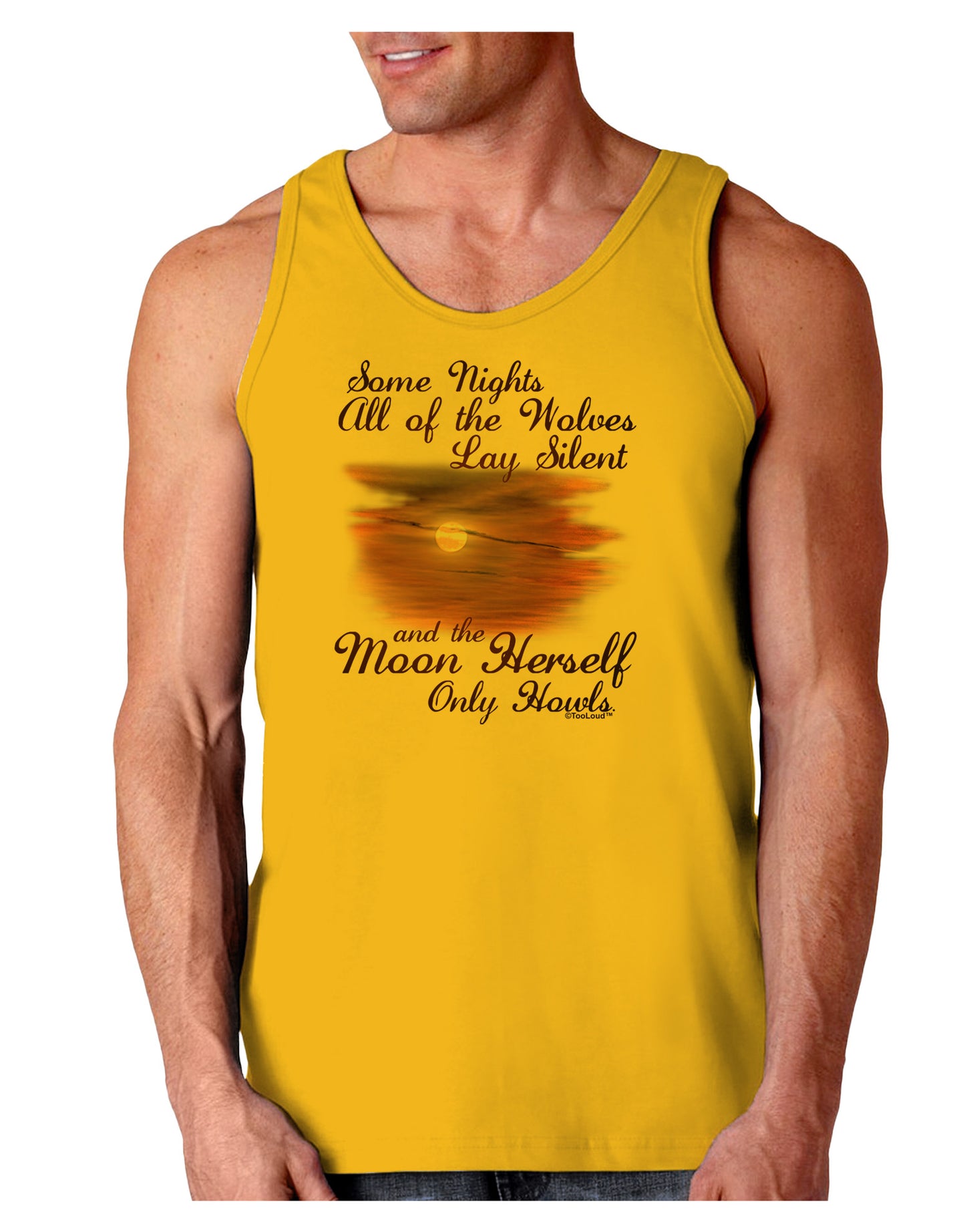 The Moon Herself Howls Loose Tank Top-Loose Tank Top-TooLoud-Gold-Small-Davson Sales