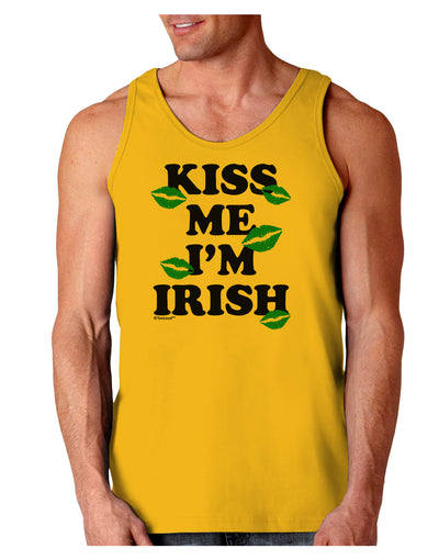 Kiss Me I'm Irish - Green Kisses Loose Tank Top by TooLoud-Loose Tank Top-TooLoud-Gold-Small-Davson Sales