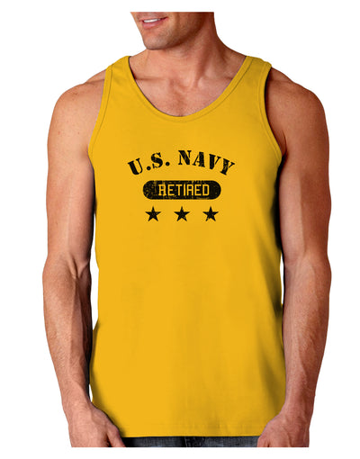 Retired Navy Loose Tank Top-Loose Tank Top-TooLoud-Gold-Small-Davson Sales