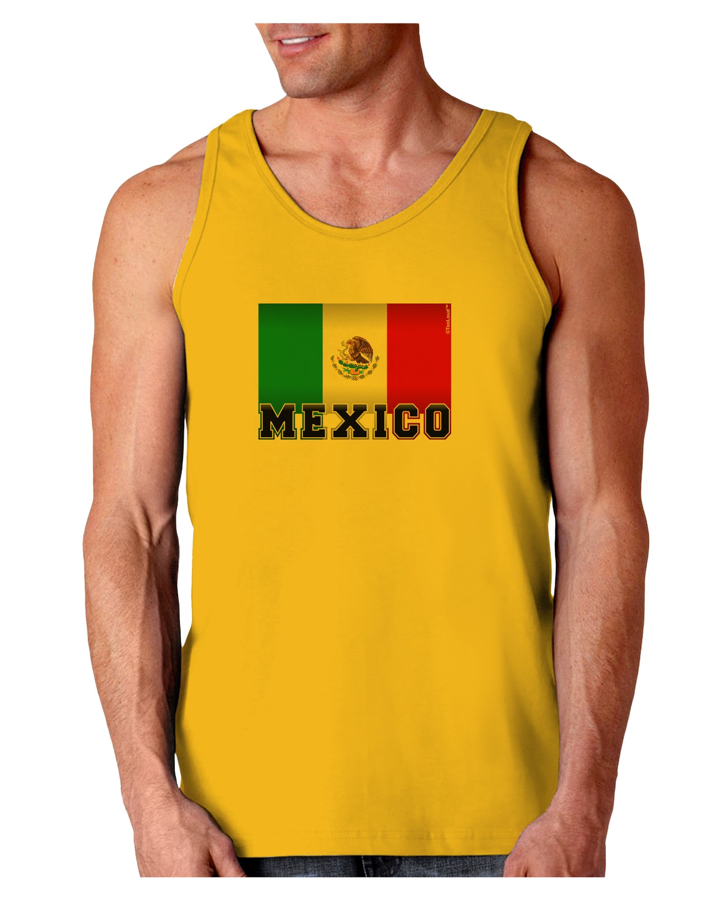 Mexico Flag Loose Tank Top-Loose Tank Top-TooLoud-Gold-Small-Davson Sales