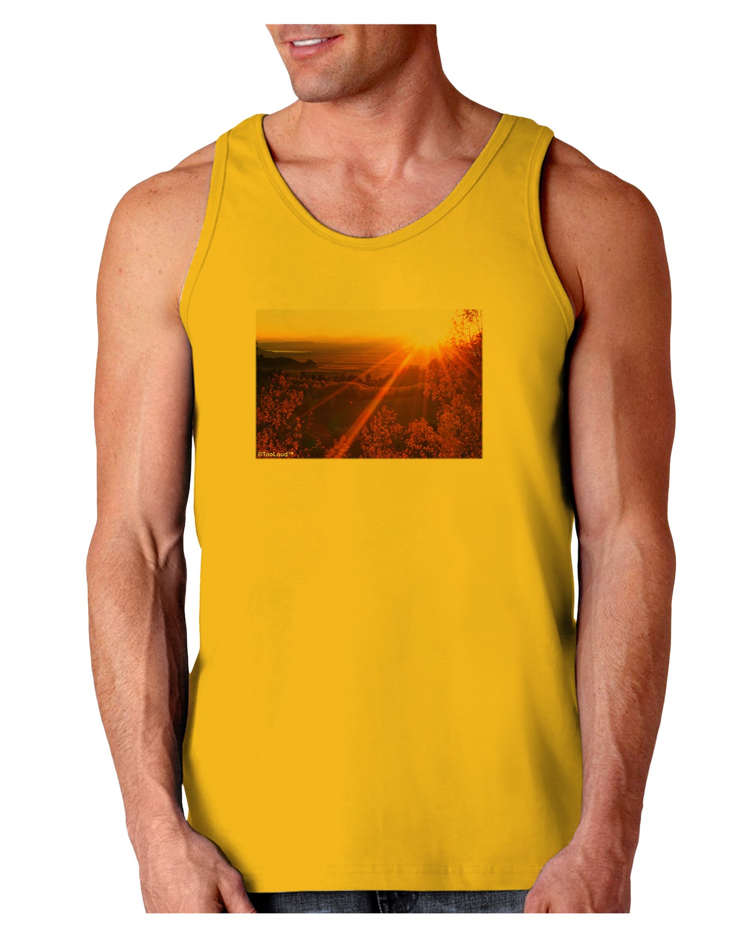 Colorado Sunset Loose Tank Top-Loose Tank Top-TooLoud-Gold-Small-Davson Sales