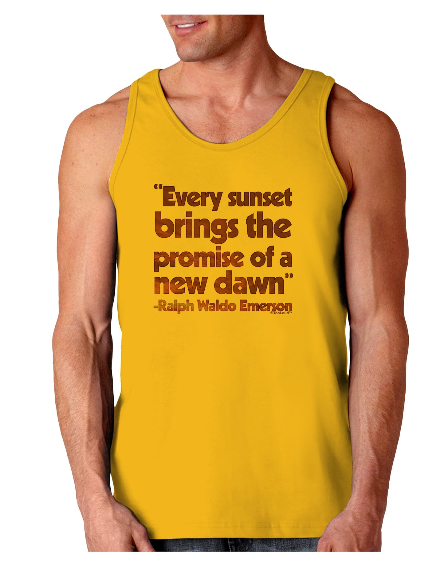 Emerson Sunset Quote Loose Tank Top-Mens-LooseTanktops-TooLoud-Gold-Small-Davson Sales