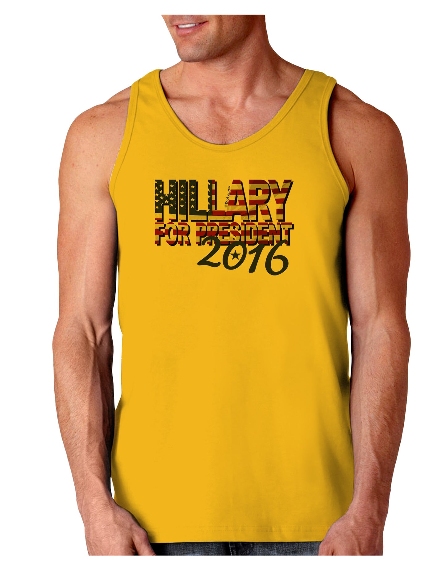Hillary for President Flag Loose Tank Top-Loose Tank Top-TooLoud-Gold-Small-Davson Sales