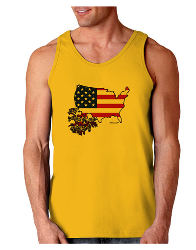 American Roots Design - American Flag Loose Tank Top by TooLoud-Loose Tank Top-TooLoud-Gold-Small-Davson Sales