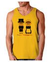 Cute Pilgrim Couple Happy Thanksgiving Loose Tank Top-Loose Tank Top-TooLoud-Gold-Small-Davson Sales