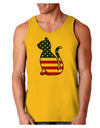 Patriotic Cat Design Loose Tank Top by TooLoud-Loose Tank Top-TooLoud-Gold-Small-Davson Sales