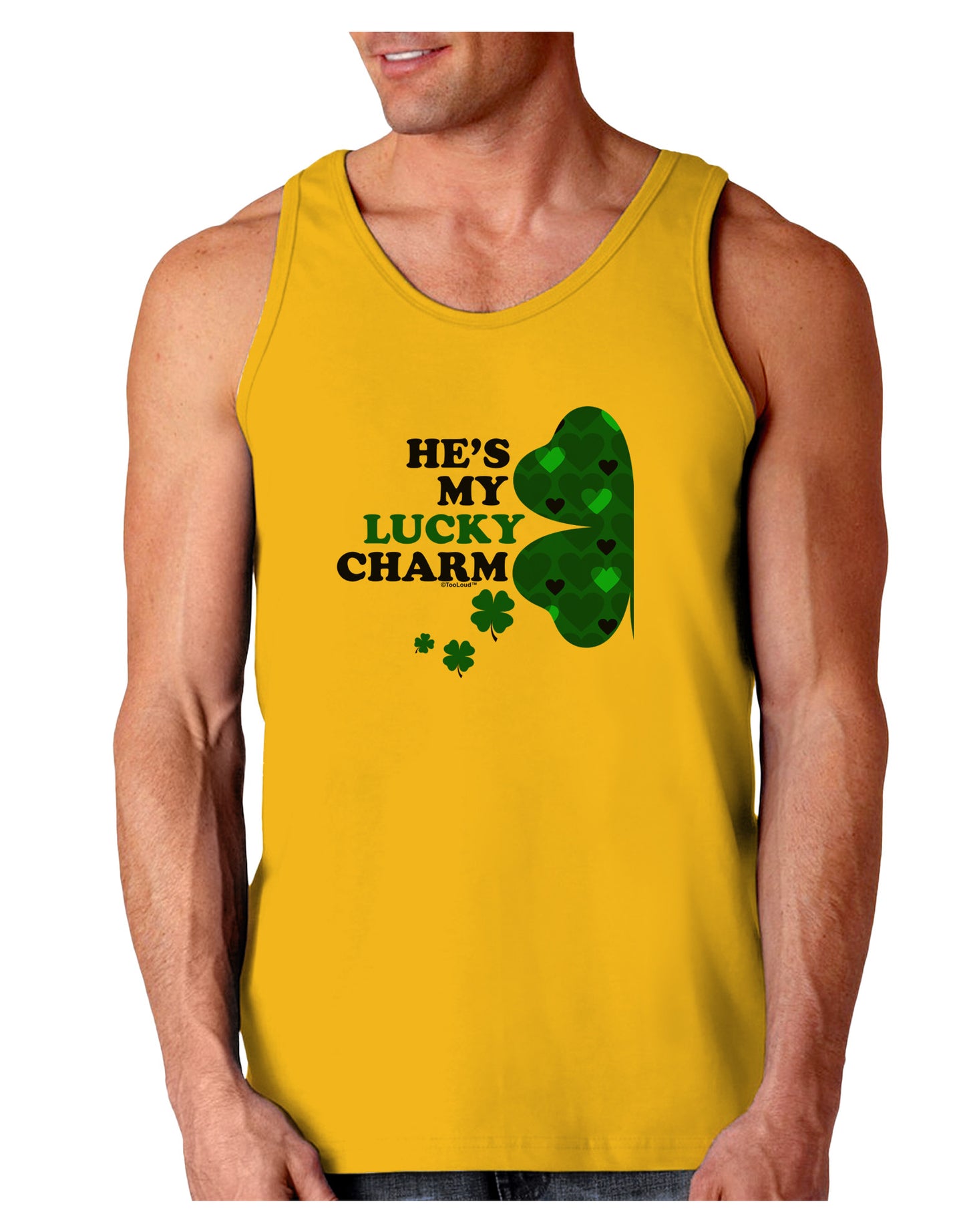 He's My Lucky Charm - Left Loose Tank Top-Loose Tank Top-TooLoud-Gold-Small-Davson Sales