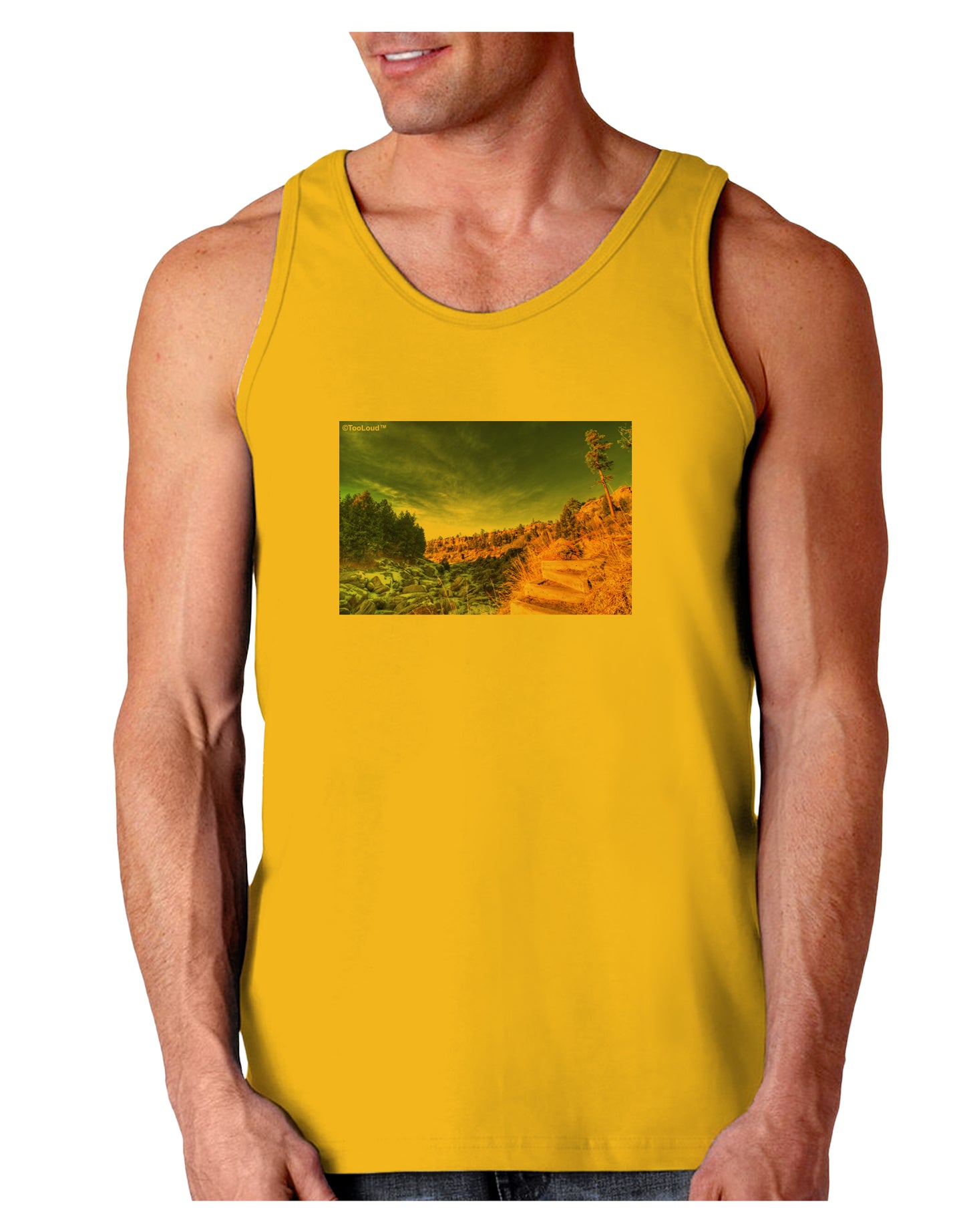 Castlewood Canyon Loose Tank Top-Loose Tank Top-TooLoud-Gold-Small-Davson Sales