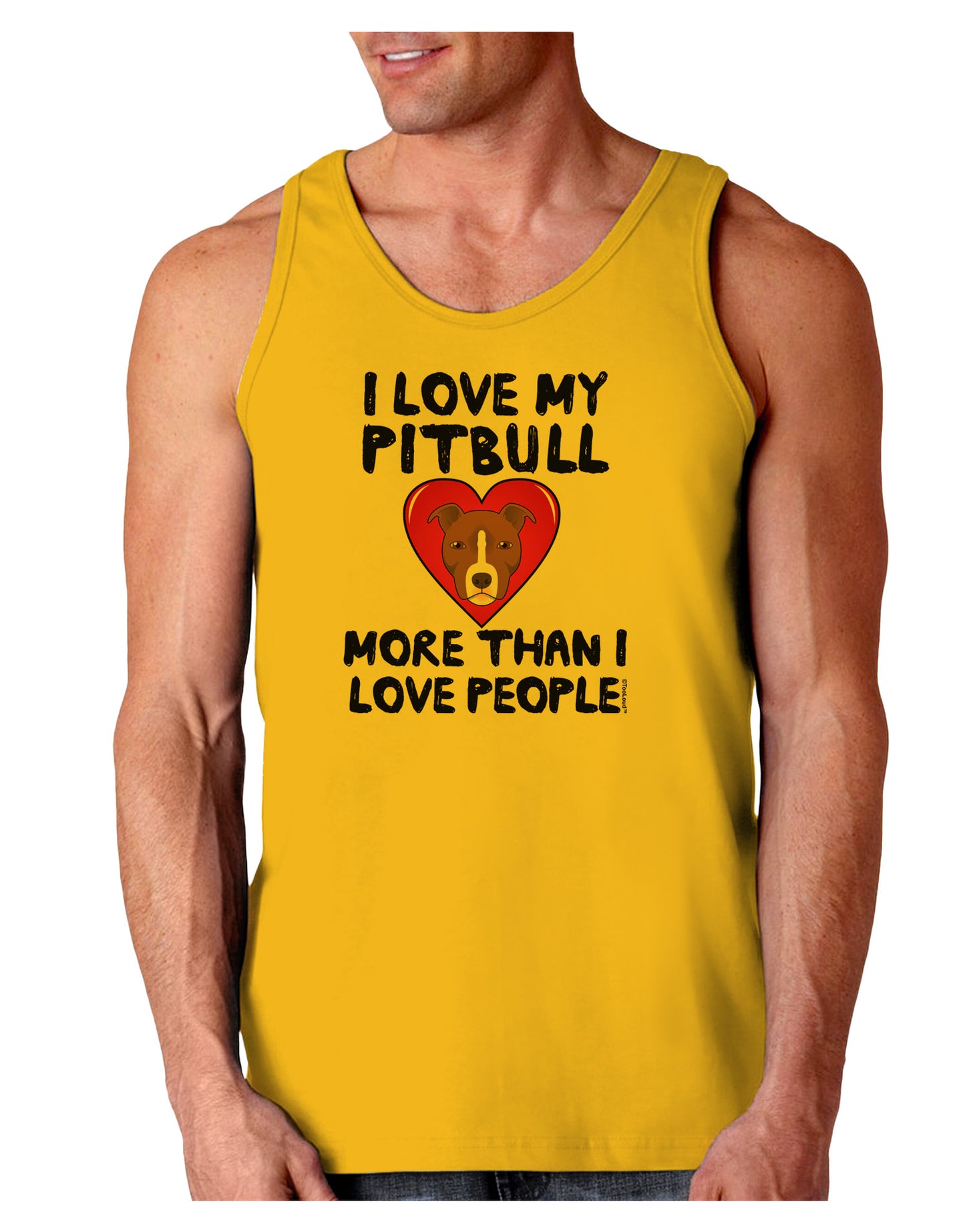 Love Pitbull More Than People Loose Tank Top-Loose Tank Top-TooLoud-Gold-Small-Davson Sales