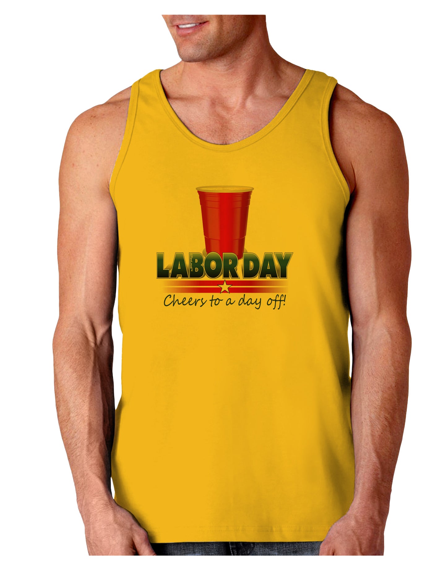 Labor Day - Cheers Loose Tank Top-Loose Tank Top-TooLoud-Gold-Small-Davson Sales
