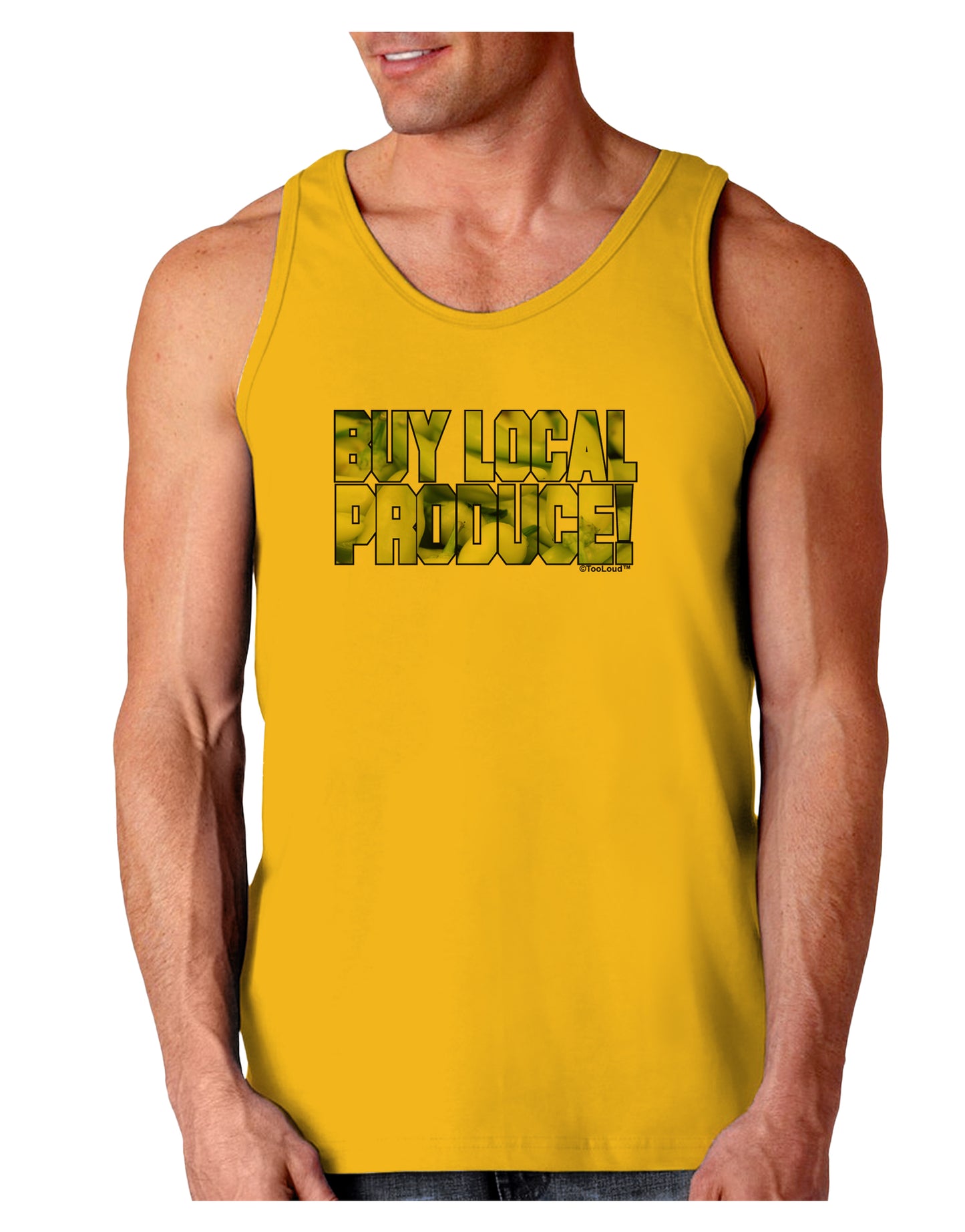 Buy Local - Jalapenos Text Loose Tank Top-Loose Tank Top-TooLoud-Gold-Small-Davson Sales